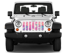 Mermaid Scales - Peach - Jeep Grille Insert