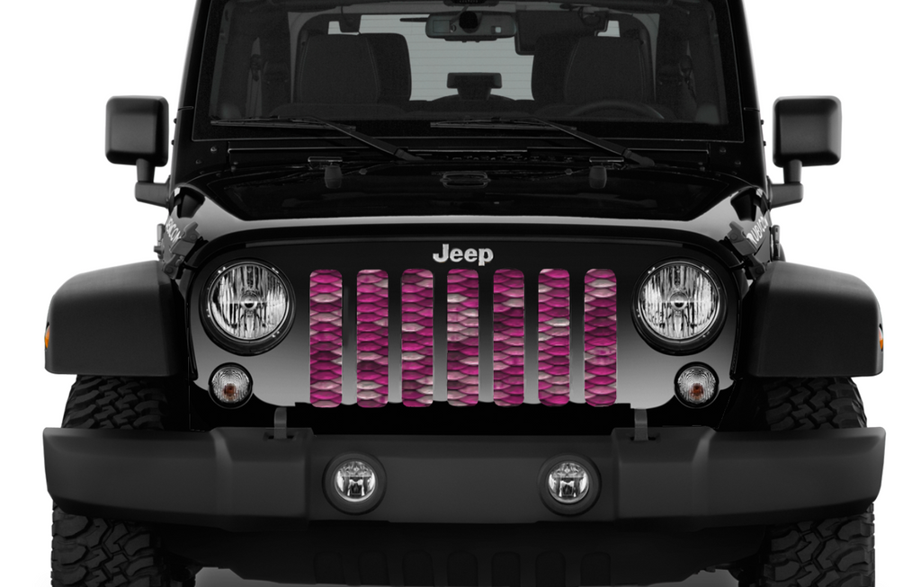 Jeep Wrangler Mermaid Pink Grille Insert | Dirty Acres