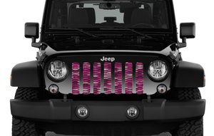 Mermaid Scales - Pink - Jeep Grille Insert