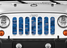 Mermaid Scales - Blue - Jeep Grille Insert