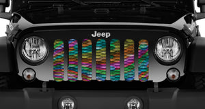 Mermaid Scales - Rainbow Jeep Grille Insert