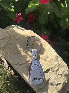 Silver Jeep Key Chain