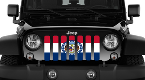 Missouri State Flag Jeep Grille Insert