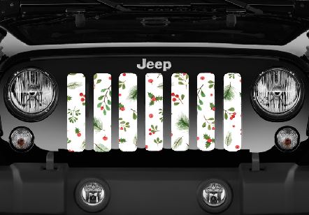 Under The Mistletoe Jeep Grille Insert