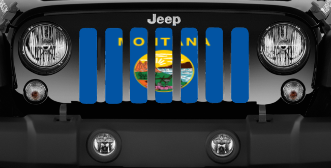 Montana State Flag Jeep Grille Insert