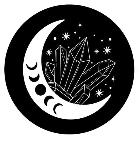 Moon Phase With Crystals Spare Tire Cover