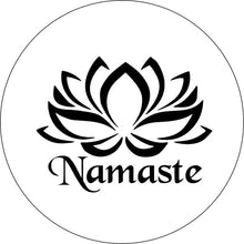 Namaste Lotus Flower White Spare Tire Cover