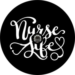 Nurse Life Black Spare Tire Cover