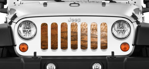 Nature's Beauty - Cracked Wood Jeep Grille Insert