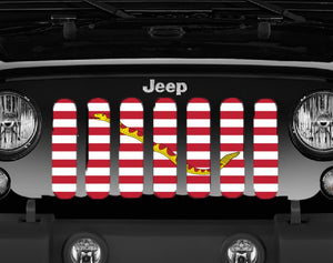 Navy Jack Flag - Jeep Grille Insert