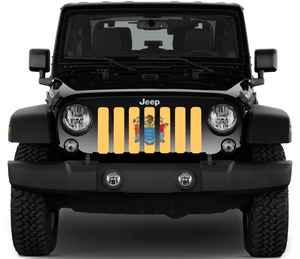 New Jersey State Flag Jeep Grille Insert
