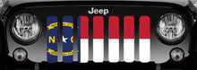 North Carolina State Flag Jeep Grille Insert
