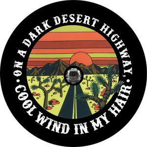 On A Dark Desert Highway Spare Tire Cover