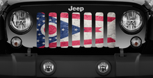 Ohio Grunge State Flag Jeep Grille Insert
