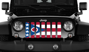 Ohio State Flag Jeep Grille Insert