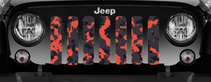 Orange Camo Jeep Grille Insert