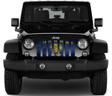 Oregon Grunge State Flag Jeep Grille Insert