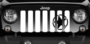 Oscar Mike Black Star Jeep Grille Insert
