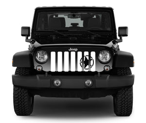 Oscar Mike Black Star Jeep Grille Insert