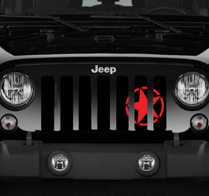 Oscar Mike Red Jeep Grille Insert