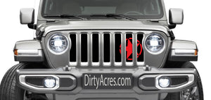 Oscar Mike Red Jeep Grille Insert
