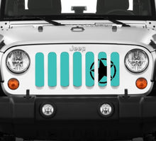 Oscar Mike Teal Jeep Grille Insert