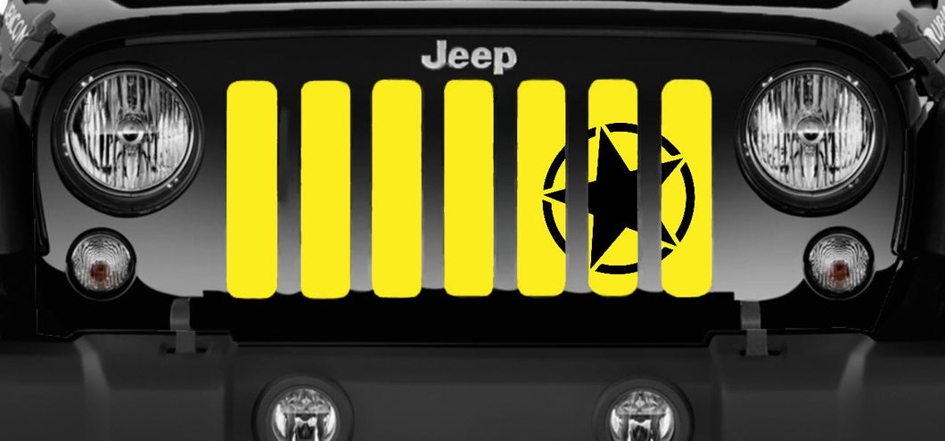 Oscar Mike Yellow Jeep Grille Insert