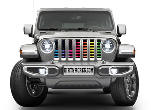 Platinum Pride American Flag Jeep Grille Insert
