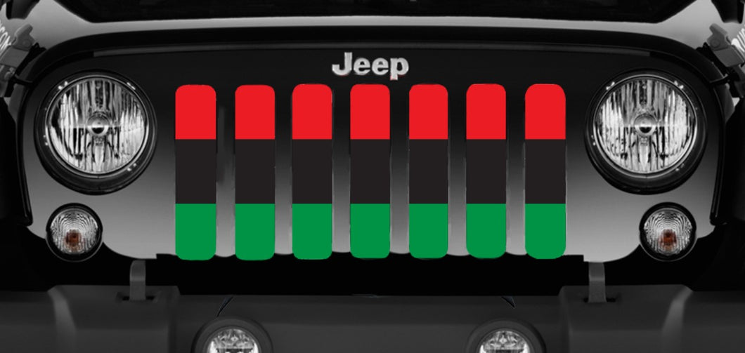 Pan African Flag Jeep Grille Insert