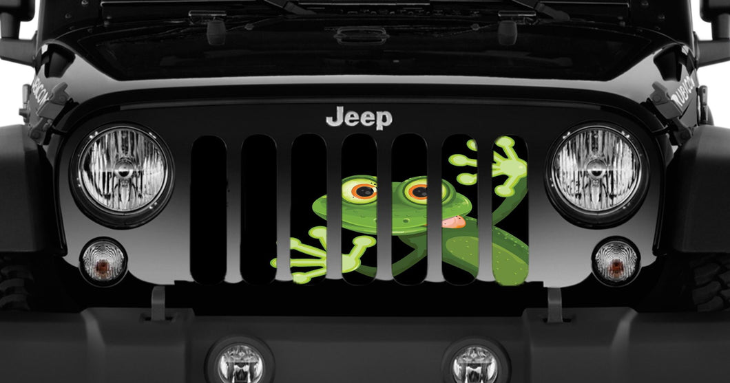 Peeking Frog Jeep Grille Insert