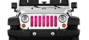 Bright Pink Fleck Print Jeep Grille Insert