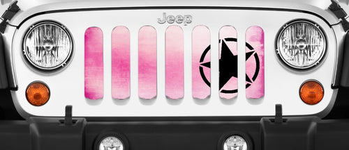 Oscar Mike Pink Ombre Jeep Grille Insert