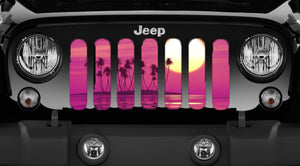 Pink Beach Jeep Grille Insert