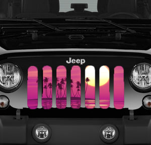 Pink Beach Jeep Grille Insert
