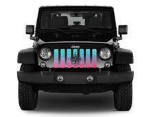 Pink and Teal Compass Jeep Grille Insert