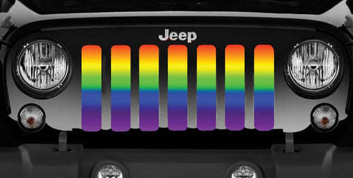 Pride Flag Ombre Jeep Grille Insert