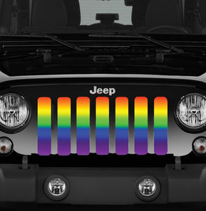 Pride Flag Ombre Jeep Grille Insert