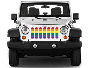 Pride Flag Jeep Grille Insert
