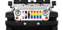 Progress Gay Pride Flag Jeep Grille Insert