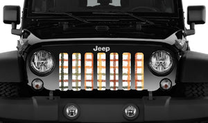 Pumpkin Plaid Jeep Grille Insert