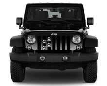 Puppy Paw Prints - Gray - Jeep Grille Insert