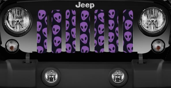 Purple Aliens Jeep Grille Insert