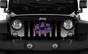 Purple Ombre Kiss Jeep Grille Insert