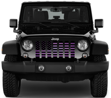 Purple Fleck American Flag Print Jeep Grille Insert