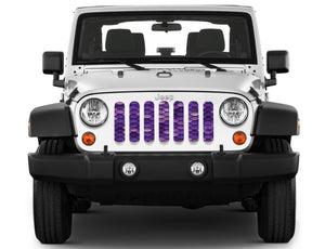 Mermaid Scales - Purple- Jeep Grille Insert