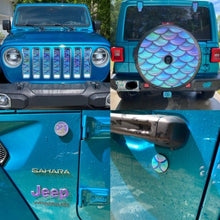 Mermaid Scales - Blue & Purple- Jeep Grille Insert
