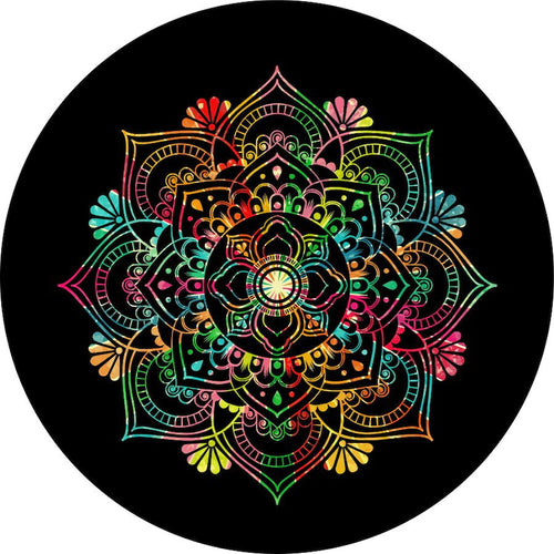 Rainbow Mandala Spare Tire Cover