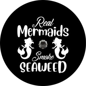 Real Mermaids Smoke Seaweed Black Spare Tire Cover