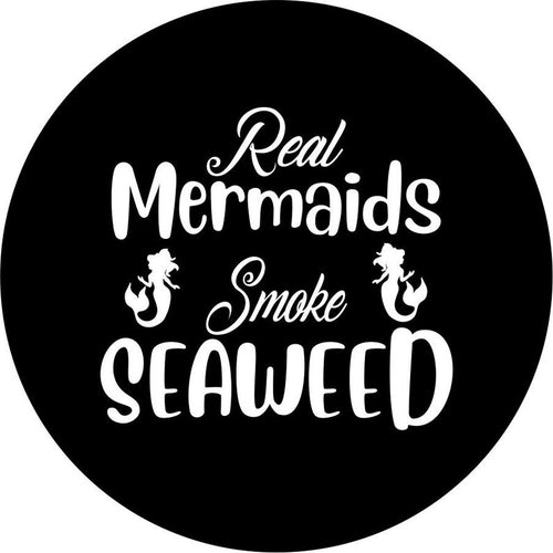 Real Mermaids Smoke Seaweed Black Spare Tire Cover