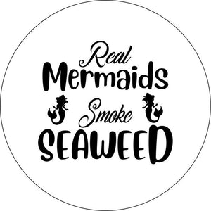 Real Mermaids Smoke Seaweed White Spare Tire Cover